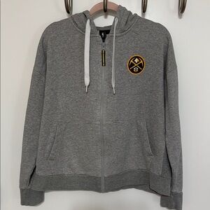 Nike Heather Gray Hoodie with Yellow Emblem